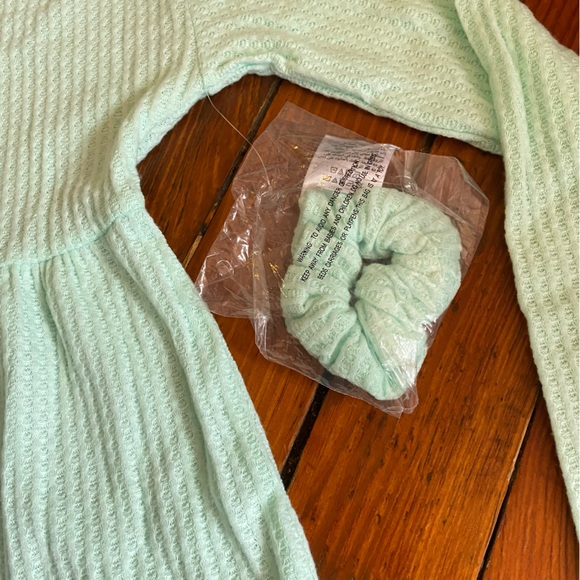 Epic Threads Girls Waffle Tiered Dress with Scrunchie Mint Candy Size L NWT - Picture 6 of 8